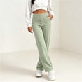 thumbnail image 4 of ClodeEU Women's High Waist Straight Leg Pants, Solid Color Casual Pant for Daily Streetwear ,Women's Plus XXXXXL, 4 of 7