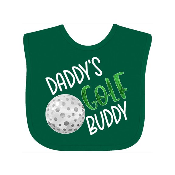 Inktastic Daddy's Golf Buddy with Golf Ball Boys or Girls Baby Bib