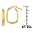 thumbnail image 2 of Primal Gold 14 Karat Yellow Gold Small 3x2mm Oval Hoop Earrings, 2 of 4