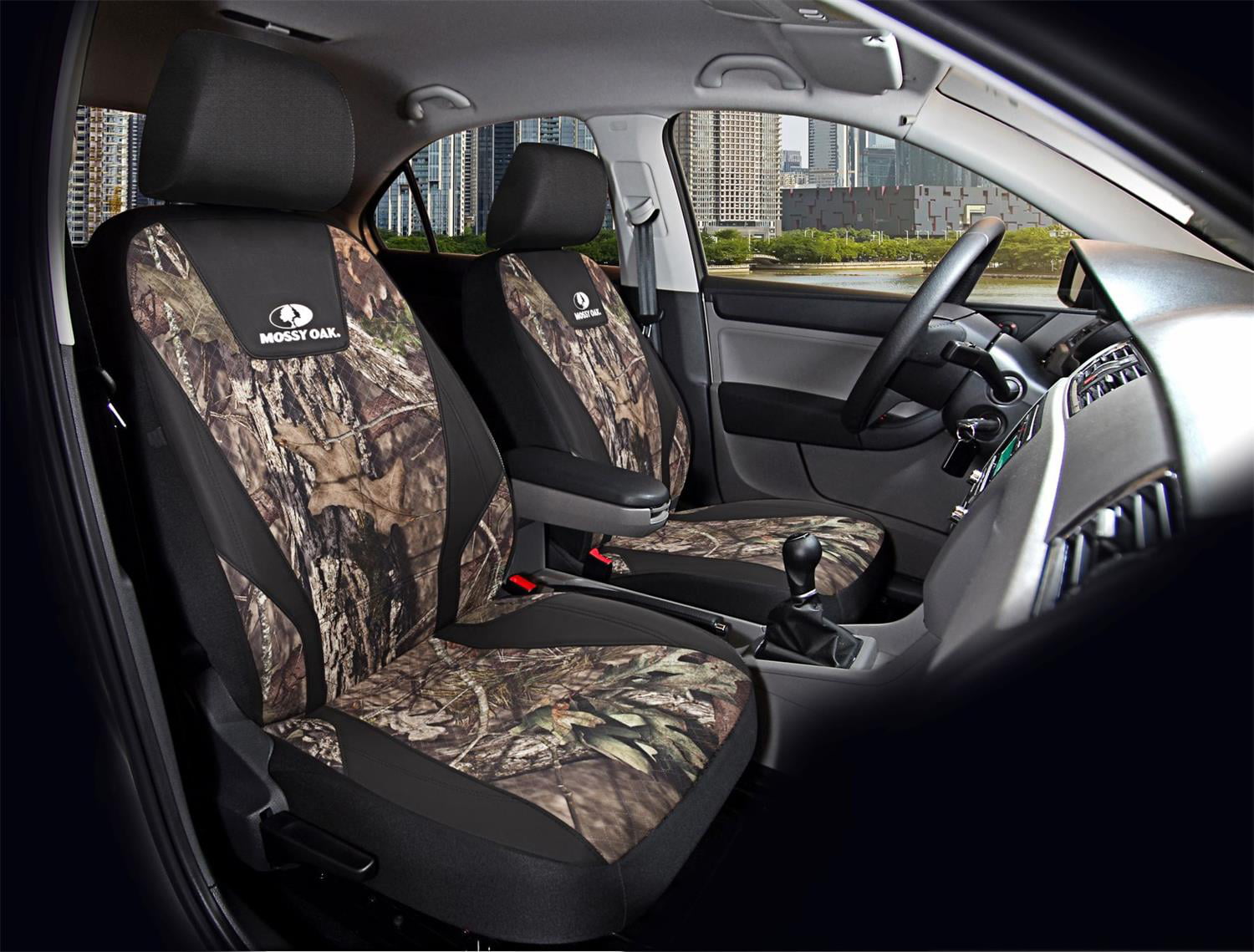Mossy Oak 2pc Low Back Car Seat Covers Black Universal Fit Com - 2021 Chevy 1500 Camo Seat Covers