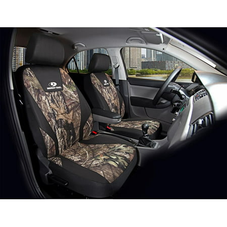 Mossy Oak 2PC Low Back Car Seat Covers Black - Universal Fit