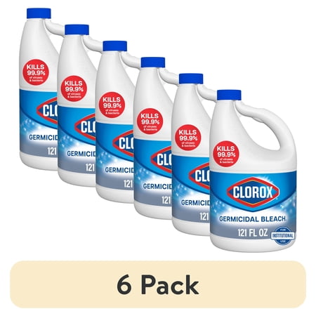 (6 pack) Clorox Germicidal Bleach Cleaner, Regular Scent, 121 fl oz