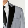 thumbnail image 3 of Ryan Seacrest Distinction Mens Prom Jacket Long Satin Blazer   Silver 42, 3 of 4