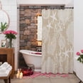 thumbnail image 4 of Beige Coastal Shower Curtains for Bathroom, Nautical Starfish Octopus Coral Summer Washable Fabric Shower Curtain with Hooks Waterproof Bathroom Decor Sets, 36 x 72 Inches, 4 of 9