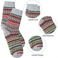 thumbnail image 2 of LEZMORE 5 Pairs Wool Socks for Women Gifts Winter Warm Thick Knit Cabin Cozy Crew Socks, 2 of 5