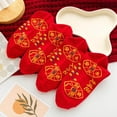 thumbnail image 4 of 5 Pairs Red Socks Novelty Gifts Soft Warm Spring Festival Wedding, 4 of 9