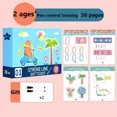 thumbnail image 1 of Cahier d'Exercices Livre de Formation au Contrôle Cahier de Traçage Magique Réutilisable Magique Enfants Dessin Montessori Éducation Papeterie, 1 of 9