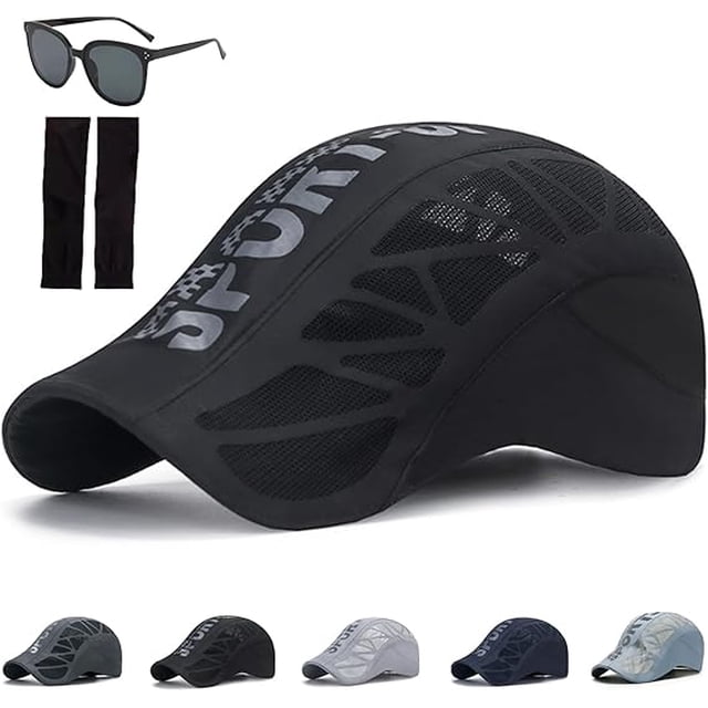 Aeromesh Sport Cap, Stead Essentials Ultra-Breathable Performance Mesh Cap for Men Lightweight, Quick-Dry, Adjustable Fit