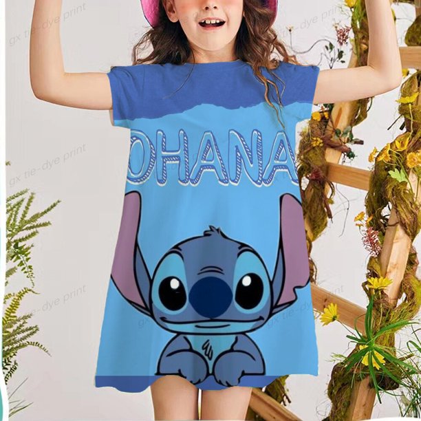 2022, ropa para niños, niñas, verano, estampado de punto de Disney, vestido informal diario para niñas, Vestidos bonitos para niños de 2 a 12 años, 3T Gao Jinjia LED