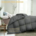 thumbnail image 5 of All-Season King Size Soft Quilted Down Alternative Comforter Reversible Duvet Insert with Corner Tabs, Dark Grey(102"x90"), 5 of 7