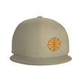 thumbnail image 2 of DouZhe Flat Brim Cap Snapback Hat, Basketball Gamer Prints Adjustable Yellow Adult Baseball Cap, 2 of 7