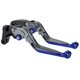 thumbnail image 1 of Palancas de freno y embrague cortas y largas Unique Bargains para Yamaha YZF R1 15-22, palanca de freno ajustable en 6 posiciones, aleación de aluminio, extremo azul de titanio, 1 of 1