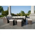 thumbnail image 5 of Novelty Patio L Shape Section Sofa with Rectangle Aluminum Firepit Table, 5 of 7