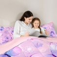 thumbnail image 5 of Homewish Dreamy Butterfly Kids Full Size Comforter Sets, Blossoms Flower Floral Bedding Comforter Set, Artwork Watercolor Reversible Bedding Sets, Luxury Bedroom Decor, 3 Pieces, 5 of 8