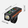 thumbnail image 3 of Rechargeable Bike Light with Digital Display, 1800 Lumens Super Bright LED Bicycle Headlight with 110dB Horn, 150m Beam Distance, IPX6 Waterproof for Night Riding, 3 of 8