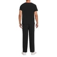 thumbnail image 6 of Men Scrubs Set Short Sleeve V-Neck Scrub Top & Jogger Pant with 6 Pockets, Yoga Elastic Waistband, TShirts Scrubs Set for Men, 6 of 9