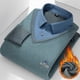thumbnail image 5 of Camisa informal de dos piezas de lana gruesa y polar de invierno para hombre, camisa básica de punto, ropa de hombre de talla grande, 5 of 6