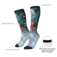 thumbnail image 4 of Fotbe Colorful Abstract Waves Calcetas Divertidas Estampadas para Hombre y Mujer, Calcetas de Algodón hasta la Rodilla para Caminar, Correr, Enfermería y Embarazo, 4 of 6