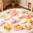 thumbnail image 4 of Bedroom Desktop Ornament, Miniature Kitchen Resin Tableware Set For Dollhous, House Ornament, Cottage Figurine, Miniature Decor., 4 of 5