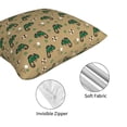 thumbnail image 4 of Throw Pillow Covers, Cartoon Funny Cute Lizard Green Soft Square Pillow Cases with Invisible Zipper for Couch Bed Sofa, Farmhouse Fall Home Decor 20"x20", 4 of 7