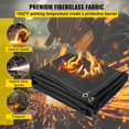 2PCS 6 ft. x 10 ft. Emergency Fire Blanket Fiberglass Heat Resists 1022