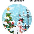 thumbnail image 3 of Christmas Snowman Pattern Tablecloth Round Table Cover Washable Polyester Table Cloth for Kitchen Party Picnic Dining Decor 60 Inch, 3 of 6