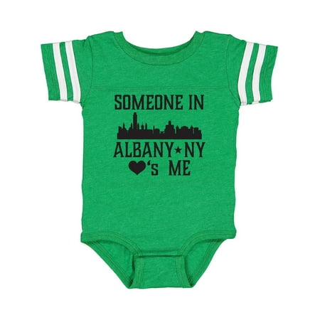 

Inktastic Albany New York Skyline Someone Loves Me Gift Baby Boy or Baby Girl Bodysuit