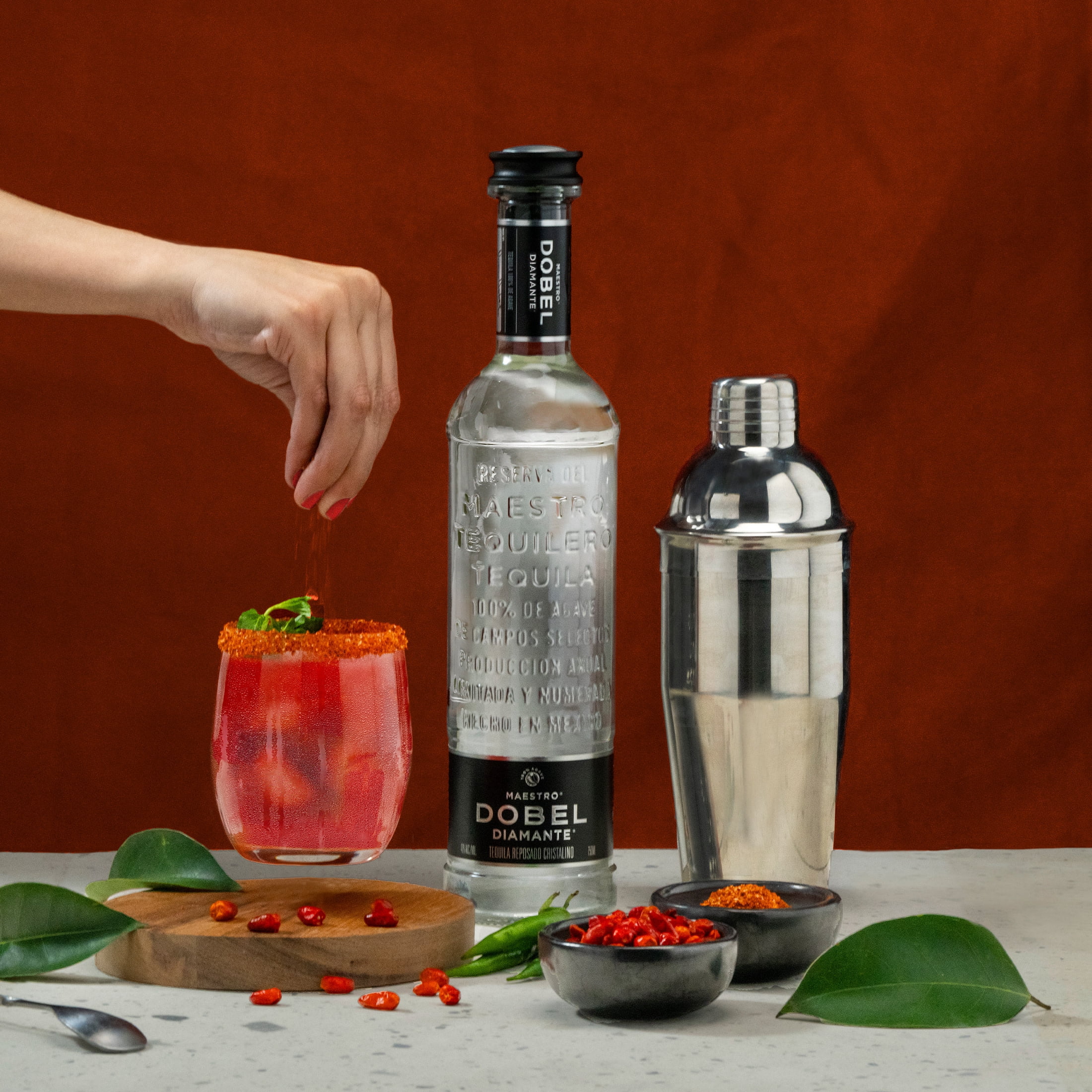 Maestro Dobel Diamante Tequila, 750 ml Glass Bottle, 40% ABV