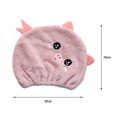 thumbnail image 5 of Hair Dry Hat Soft Texture Comfortable Cartoon Pattern Non-shedding High Elastic Water Absorption Coral Fleece Naughty Cow Kids Hair Dryer Hat Home Supplies, 5 of 6