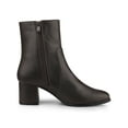 thumbnail image 3 of Unique Bargains Women's Square Toe Side Zipper Block Heel Ankle Boots Coffee (Size 6.5), 3 of 7