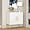 White, variant on JOZZBY Buffet Sideboard Cabinet with Storage, Modern Wooden Cabinet with Adjustable Shelves, White and Gold Cabinets for Living Room, Kitchen, Hallway, Set of 3