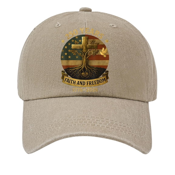 America Birthday Hat 1776 2026 250 Years Anniversary Hat for Men Women Beige One Size