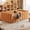Orange + Velvet 26C, variant on Upholstered Floor Daybed with Removable Guardrails, safe floor bed with high headboard and footrest, orange