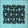 thumbnail image 1 of Ahgly Company Indoor Square Oriental Light Blue Traditional Area Rugs, 7' Square, 1 of 4