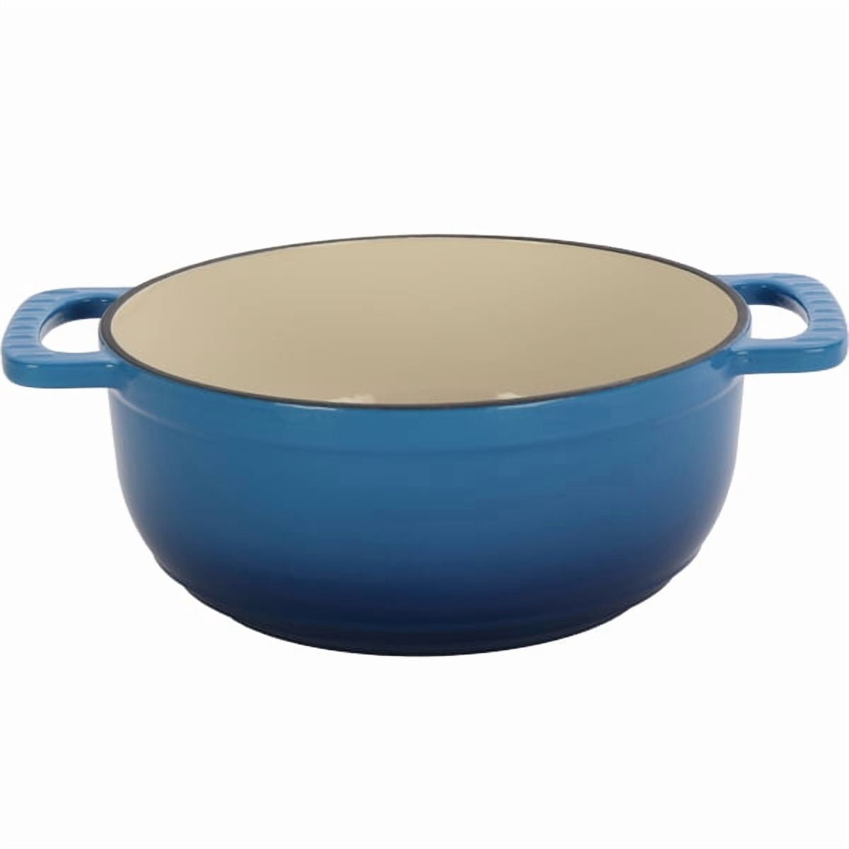 7.5QT Enameled Cast Iron Dutch Oven, 16LB Thickened Cast Iron, Non-Stick Enamel, Oven/Gas/Induction Compatible, Heat-Resistant Handles + Silicone Gloves