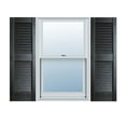 thumbnail image 1 of 12" x 55" Builders Choice Vinyl Open Louver Window Shutters, w/Shutter Spikes & Screws (Per Pair), Grey, 1 of 12