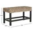 thumbnail image 4 of SAFAVIEH Omari Nautical Rustic Wicker Bench, Natural, 4 of 8