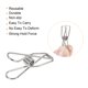 thumbnail image 4 of Uxcell Clips de alambre metálico pequeños de 1" multiusos, abrazaderas para bolsas, plata, 45 unidades, 4 of 5