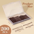 thumbnail image 7 of MORGLES Bobby Pins Brown U Shaped Hair Pins for Ballet Buns Women Girls with Storage Box, 2.4IN&2IN, 7 of 7