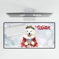 thumbnail image 4 of Hello Welcome Winter Samoyed Holding Snow Globe Snowman Desk Mat Full Keyboard Mouse Pad Siberian Sammy Dog Lover Large Mousepad - 13015, 4 of 5