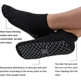 thumbnail image 3 of unenow Unisex Non Slip Grip Socks with Cushion for Yoga Pilates Barre Home & Hospital Large 4 Pairs-4 Pairs of Black, 3 of 7