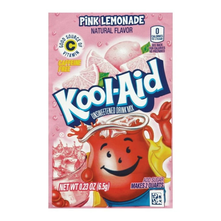 Full Box 48x Packets Kool-Aid Pink Lemonade Soft Drink Mix