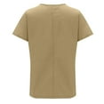 thumbnail image 4 of Womens 100% Linen Casual Cap Sleeve Tops Basic Summer Loose Fit Blouse, 4 of 7