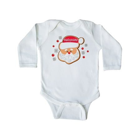 

Inktastic Santa Claus Christmas Cookie with Snowflakes Gift Baby Boy or Baby Girl Long Sleeve Bodysuit