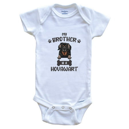 

My Brother Is A Hovawart Cute Dog Breed Baby Bodysuit 6-9 Months White