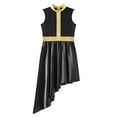 thumbnail image 3 of DPOIS Girl's Sleeveless Praise Dance Dress Worship Costume Black 16, 3 of 5