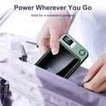 thumbnail image 3 of 10,000mAh Power Bank 22.5W with LED Power Display, 2-in-1 Wireless Portable Charger, Magnetic Portable Power Bank, Suitable for Outdoor Travel Backup Small Phone Charger, Green, 3 of 14