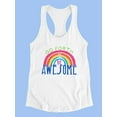 thumbnail image 3 of Go Forth And Be Awesome Racerback Tank Women -June Erica Vess Designs, Female XX-Large, 3 of 4