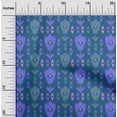 thumbnail image 2 of oneOone Cotton Cambric Navy Blue Fabric Ikat Craft Projects Decor Fabric Printed By The Yard 42 Inch Wide, 2 of 4