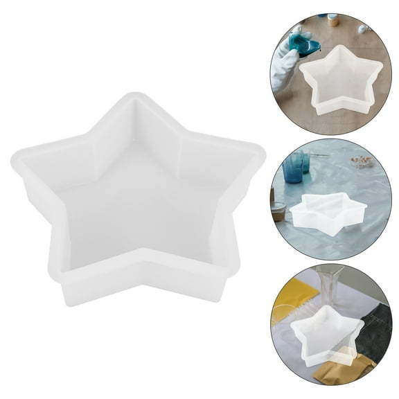 WRITWAA Flexible Star Silicone Mold for Crafts and Projects, White Silicone Material